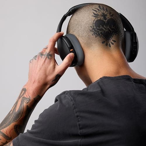 Skullcandy Crusher Evo Wireless Bluetooth Headphones with Multi-Sensory Bass, Noise Isolating Over-Ear Fit, Up to 40 Hours Battery, Microphone for iPhone Android - Asphalt thumbnail 7