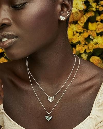 Kendra Scott Ari Heart Adjustable Length Pendant Necklace for Women, Fashion Jewelry thumbnail 4