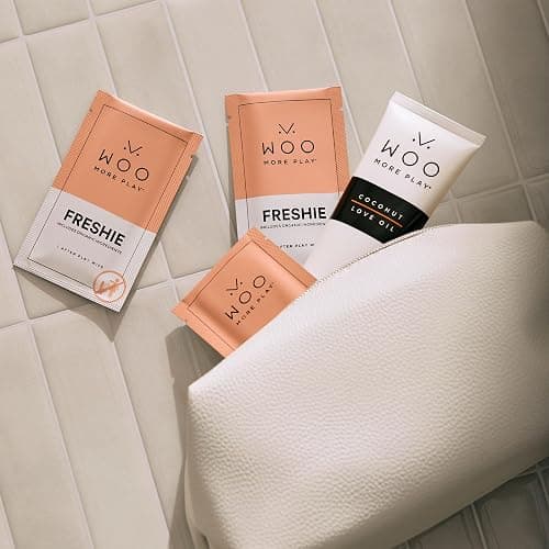 Woo More Play Freshies: All-Natural Feminine Intimacy Towelette Wipes with Coconut Oil and Aloe Vera, Promotes Feminine Health & Helps Alleviate Irritation - Vegan and Cruelty Free, 10ct thumbnail 6