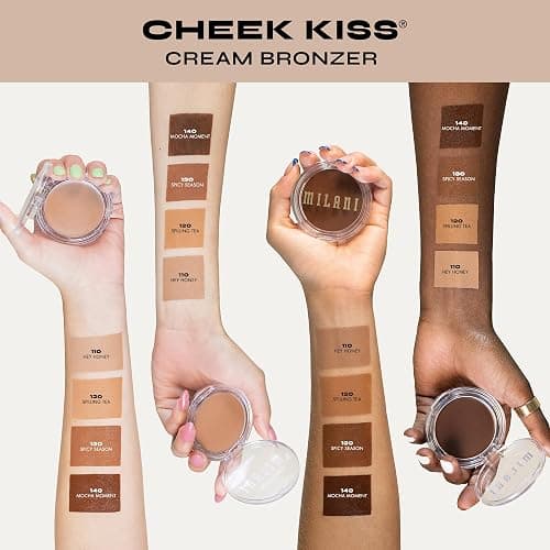 Milani Cheek Kiss Cream Bronzer, 110 - Hey Honey, Vegan & Cruelty-Free, Made in Korea, Lightweight Glow, Soft Matte Finish thumbnail 4