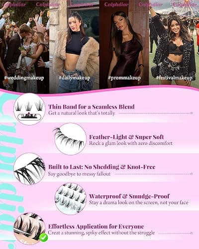 Bottom Lash Clusters DIY Eyelash Extensions 4 Styles Lower Lashes Wispy Bottom Individual Lashes 5-7mm Natural Thin Band Eyelash Clusters 255pcs for Bottom Lash Extension by calphdiar thumbnail 5