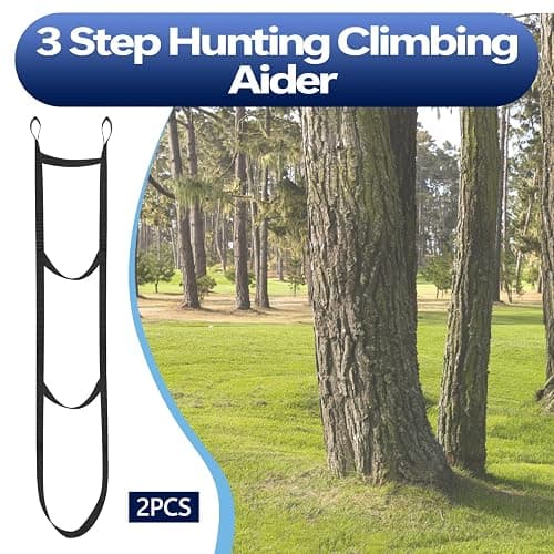 CuraceQ 2PCS 3 Step Climbing Stick Aider for Hunting, 120CM Length 16" Wide Climbing Step Aiders for Outdoor Hunting thumbnail 2