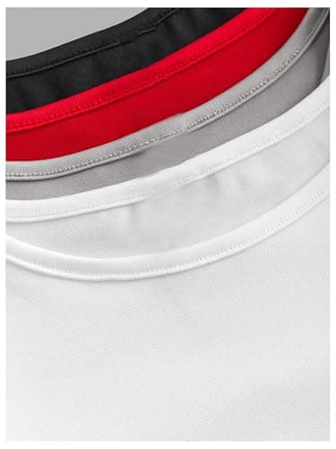 RoseSeek Girl's 4 Pack Slim Fit Crop Tops Short Sleeve Crewneck Summer Shirts Tops Basic Layer Tees thumbnail 3