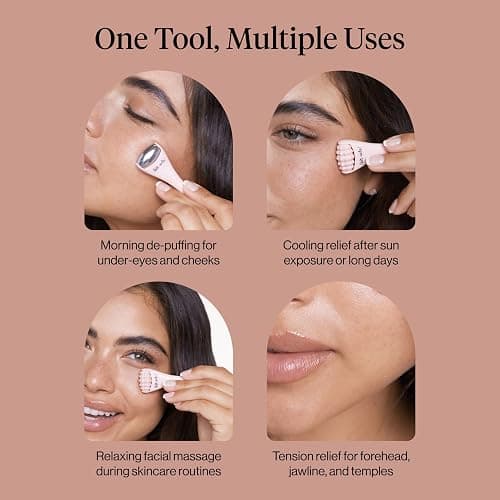 Kitsch Mini Ice Roller for Face Tool Set – Cooling Face Rollers - Blush | Stainless Steel Ice Face Roller to Reduce Puffiness, Redness & Headaches – Cooling Ice Roller for Face Women for Skin Care thumbnail 7