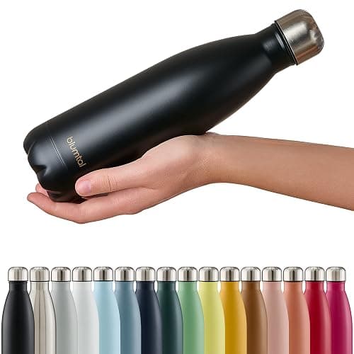 Blumtal® Bouteille isotherme Charles- Gourde 1l- Gourde inox 1l sans BPA froid&chaud- Contenant isotherme en métal- Bouteille d'eau- Contenant 1l- Gourde isotherme 1l- Noir thumbnail 8