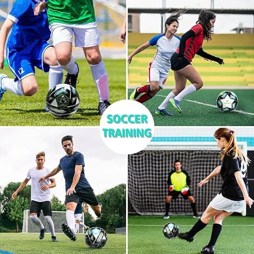 MGZFEZN Soccer Ball Size 5&Size 3 for Youth and Adults,Indoor Training Practice Soccer Ball,Gift Idea for Kid with 1 Pump 1 Net Bag and 2 Needle thumbnail 5