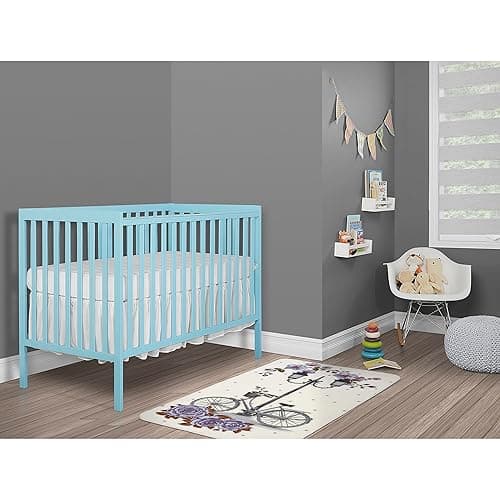 Dream On Me Synergy 5-In-1 Convertible Crib In Aqua Sky, Greenguard Gold Certified thumbnail 3