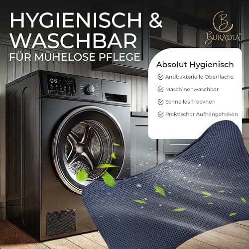 BURADIA Almohada para bañera con red de lavandería, máxima comodidad y relajación con la última tecnología Air Mesh – Cojín de baño para bañera con 4 ventosas fuertes – Almohada cervical/almohada thumbnail 6