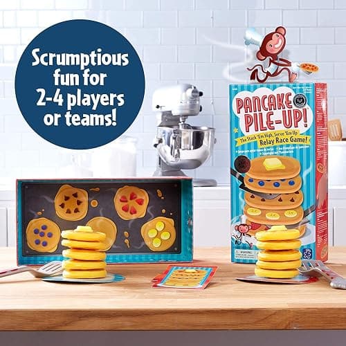 Educational Insights Pancake Pile-Up, Sequence Relay Board Game for Preschoolers, For 2-4 Players, Easter Basket Stuffers for Kids, Gift for Kids Ages 4+ thumbnail 2
