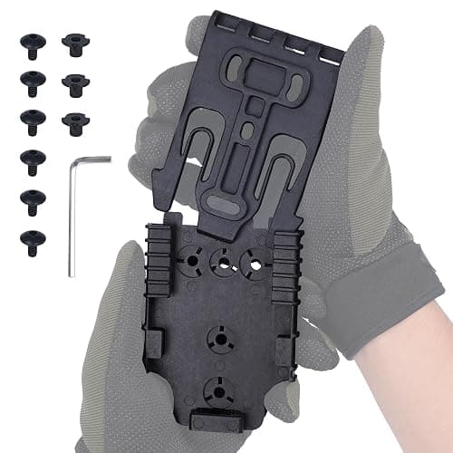 Quick Locking System Kit (QLS Kit), QLS 19 Locking Fork and QLS 22L Receiver Plate for Drop Leg Holster, Duty Belt and Low Ride Universal Belt Loop - Image 1