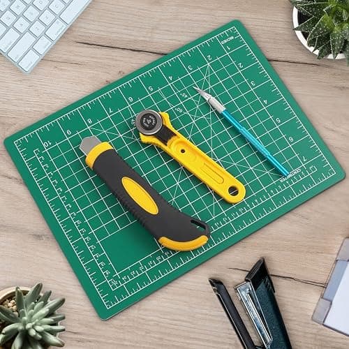 DIYSELF Cutting Mat - 8in6in, A5 Size, Double-Sided, Self-Healing Mat for Crafts, Sewing, Quilting & More - 8"L x 6"W - Green thumbnail 5