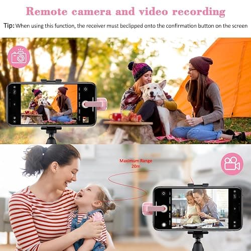 Smanu RF Remote Control Page Turner for Kindle Paperwhite Oasis Kobo eReaders, Remote Camera Shutter and Video, Remote Page Turner Clicker for iPad Tablets Reading Novels(Pink) thumbnail 5