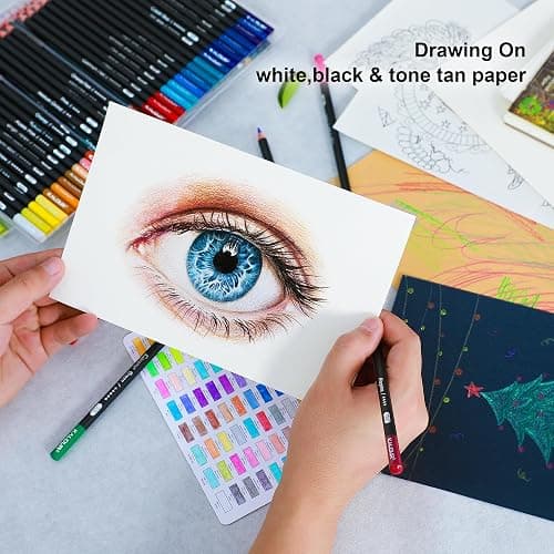 KALOUR 72 Count Colored Pencils for Adult Coloring Books, Soft Core,Ideal for Drawing Blending Shading,Color Pencils Set Gift for Beginners Artists thumbnail 5