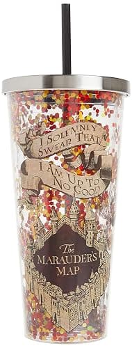 Spoontiques - Harry Potter Tumbler - Solemnly Swear Glitter Cup with Straw - 20 oz - Acrylic - Multicolored thumbnail 3