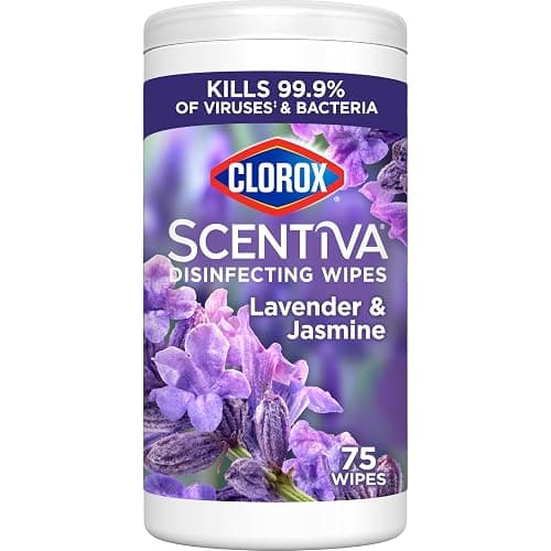 Clorox Scentiva Disinfecting Wipes, Lavender and Jasmine, 75 Count (Package May Vary) - Image 1