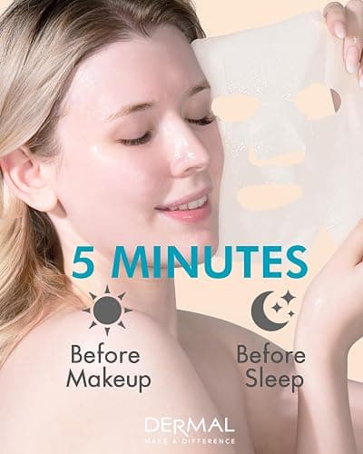 DERMAL Seaweed Collagen Essence Full Face Facial Mask Sheet 23g, single pack thumbnail 7