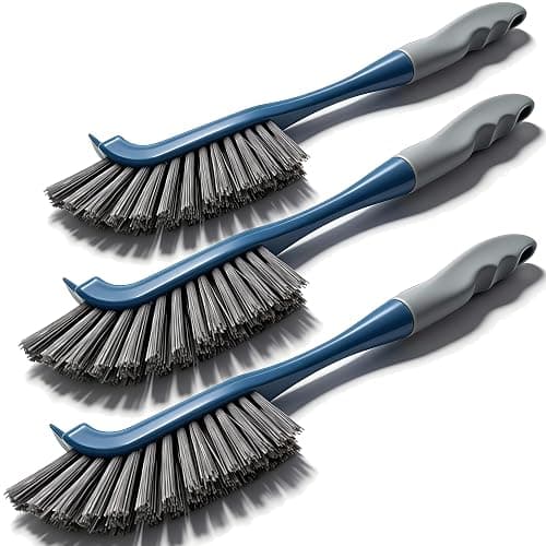 SSINBOANGI 3 Pack Hard Bristle Scrub Brush Set, Cleaning Brush Designed for Cleaning Shower, Bathroom Faucets, Tile Grout, Sink Edges, Around Toilets, and Hard to Reach Corners and Crevices - Image 1