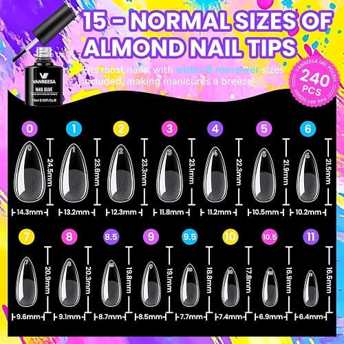 VANREESA 115Pcs Gel Nail Polish Kit with U V Light Nail Drill Almond Nail Tips -40 All Seasons Colors Gel Polish Set with 5Pcs Base Top Coat Gel Nail Kit for Beginners with Everything Gifts for Women thumbnail 3