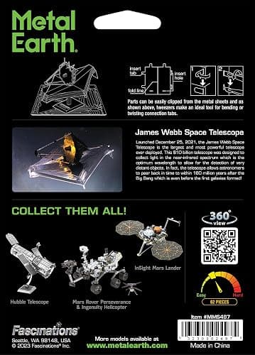 Metal Earth James Webb Space Telescope 3D Metal Model Kit Fascinations thumbnail 8