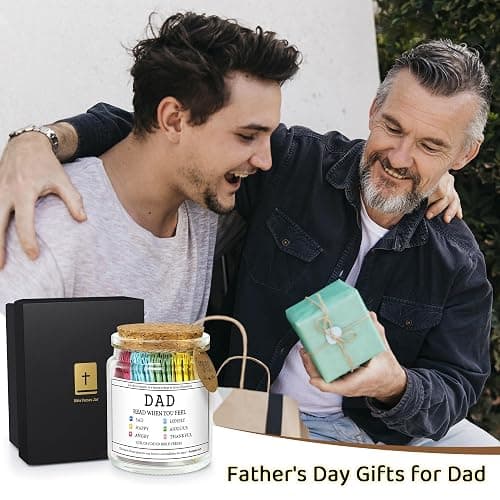 Father's Day Gifts for Dad from Daughter Son, Dad Birthday Gift for Daddy Papa Fathers Day Christian Gifts for Stepdad Step Father in Law Dads Birthday Present Bible Verse Jar thumbnail 2