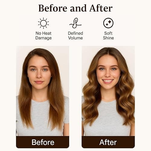 Overnight Blowout Rods | Heatless Curls Rollers Hair Curlers to Sleep In Foam Rolls Velvet Satin Long Short Curling Blow Out Look No Heat Dry Thin Thick Tools Set Soft by VISOFO (Brown, Set of 3) thumbnail 3