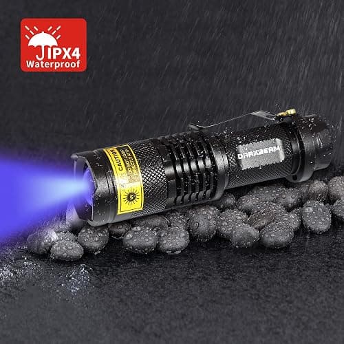 DARKBEAM UV 365nm Light Wood's lamp Blacklight Ultraviolet Flashlight LED Portable Mini Handheld Torch Detector for Dog Urine Pet Stains 370nm Anti-counterfeiting Identification, Resin Curing thumbnail 6