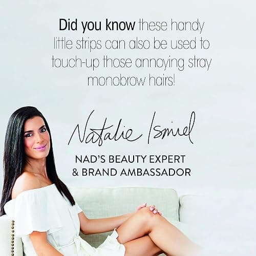 Nad's Facial Wax Strips - Hypoallergenic All Skin Types - Facial Hair Removal For Women - At Home Waxing Kit with 20 Face Wax Strips + 4 Calming Oil Wipes + Skin Protection Powder (Pack of 2) thumbnail 11