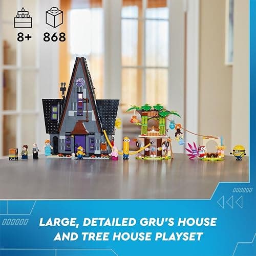 LEGO Despicable Me 4 Minions and Gru's Family Mansion, Minions Toy House and Tree Playset from Movie, Fun Despicable Me Toy, Creative Gift for Boys and Girls Aged 8 and Up, 75583 thumbnail 3