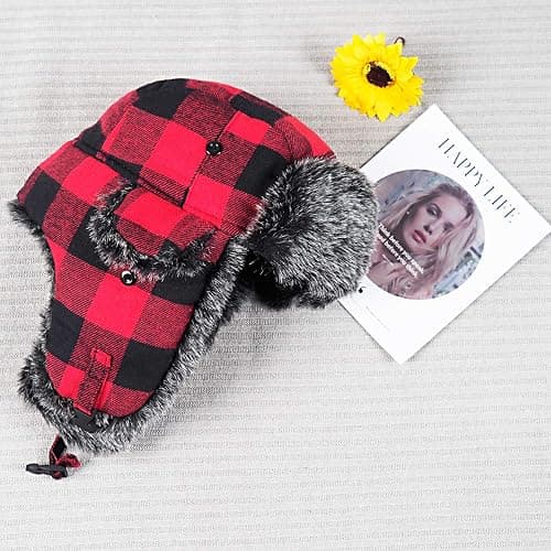 ONWAY Trapper Hat Winter Hats for Women Men with Faux Fur Ear Flaps thumbnail 2