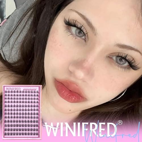 Winifred Fairy Lash Clusters Wispy Eyelash Clusters 10-14mm Cluster Eyelash Extensions Natural Invisible Clear Band Lashes Clusters Spiky Anime Lash Extension Natural Look Manga Individual Lashes thumbnail 2