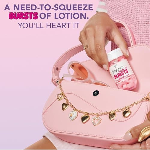 Jergens Cherry Almond Lotion Bursts, Squishy Heart-Shaped Moisturizer Bursts, Lotion Gifts for Teens, 38 Ct thumbnail 4