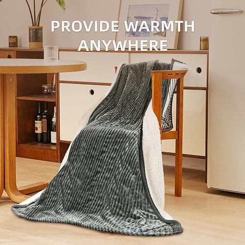 JET'S HOME Heated Blanket 50"x60" - ETL Certified Flannel Electric Blanket Throw Machine Washable Heating Blanket with 9 Heating Levels 10 Hours Adjustable Auto-Off (Olive Grey) thumbnail 6