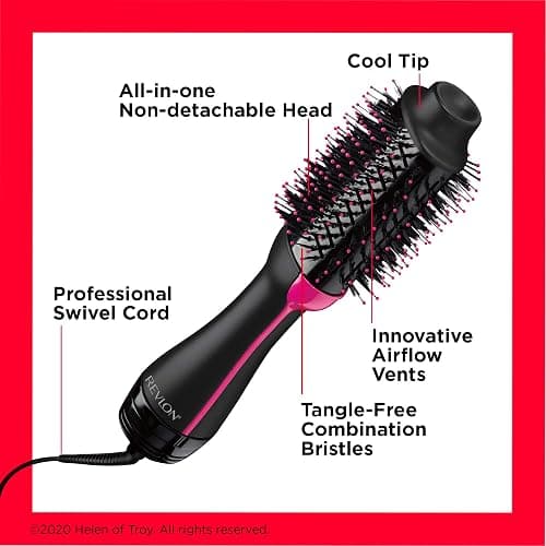 Revlon RVDR5222F One-Step Volumizer and Ionic Hair Dryer with Advanced Ionic Technology, Hot Air Brush, Less Frizz, 3 Heat/ 2 Speed Settings, Black thumbnail 3