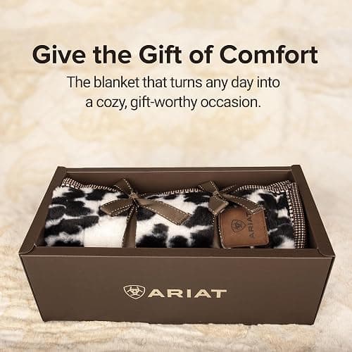 ARIAT Snuggle Blanket, 50" x 60" | Lightweight Comfy Soft Cozy Warm Fluffy Throw Blanket in Beautiful Gift Box thumbnail 3