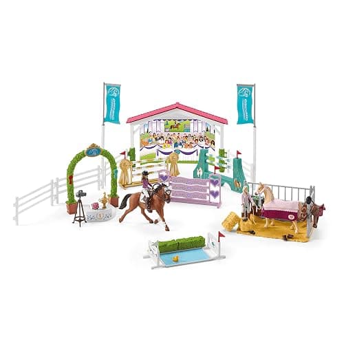 Schleich Horse Club, 86-Piece Playset, Horse Toys for Girls and Boys Ages 5-12, Friendship Horse Tournament thumbnail 7