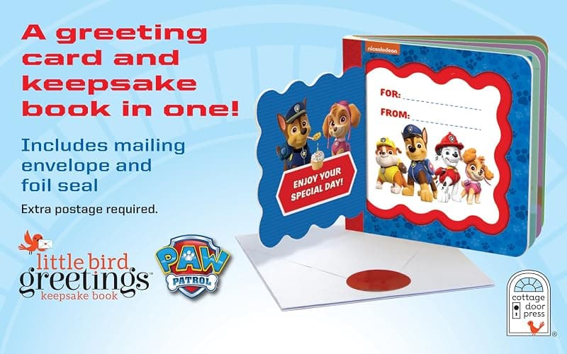 Paw Patrol Happy Pawsome Birthday; Greeting Card Board Book with Personalization Flap, Gifts for Birthdays (Little Bird Greetings) thumbnail 2