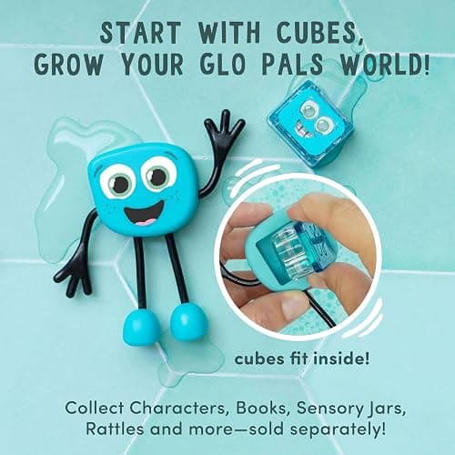 Glo Pals Light Up Bundle Bath Toy, Book, 2 Light Cubes & 1 Magic Magnifier | Water-Activated Light-Up Blair Character & Cubes Bath & Pool Toys, Interactive Book With Magic Magnifier, Batteries Included thumbnail 7