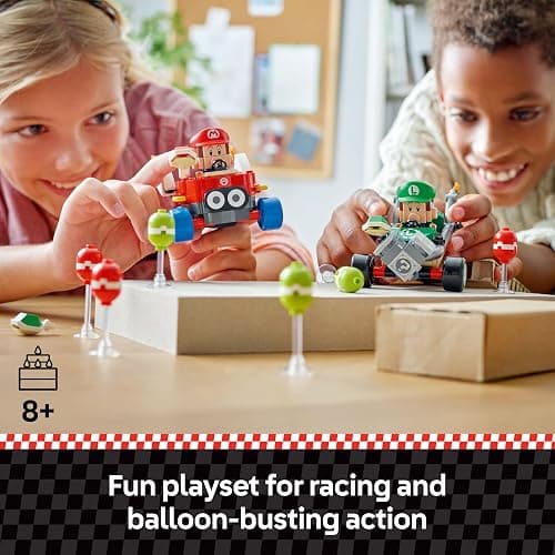 LEGO Super Mario: Mario Kart Baby Mario vs. Baby Luigi - Collectible Toy Building Set for Kids, Boys and Girls, Ages 8+ - Nintendo Mario Kart Toy for Fans - Gift Idea for Birthdays - 72034 thumbnail 3