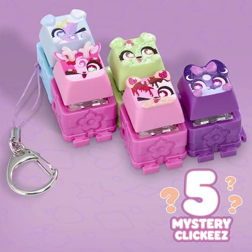 Clickeez 5-Pack | 5 Collectible Character Keyboard Keys Click and Clack | Create Your Own Keychain | Ages 6+ thumbnail 3