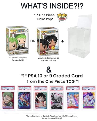 One Piece Collector's Mystery Gift Box: Funko Pop! & PSA Graded Card│ONE PSA Graded One Piece Card & ONE Authentic One Piece Funko Pop │Ideal Gift for Collectors & Fans│by Slabs of Heat thumbnail 2