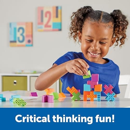 Learning Resources STEM Explorers Brainometry - 3d Puzzle, Brain Games, Brainteaser, Building Logic Toys, Gifts For Boys and Girls, Fine Motor Skills , Pattern Blocks, Math Manipulatives thumbnail 2