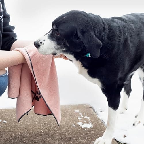 Ritz Premium Embroidered Microfiber Pet Towel (3-Pack), 18" x 28", Highly Absorbent, Fast-Drying, Long-Lasting, Super Soft 80% Polyester and 20% Polyamide Pet Cloth, Blush Pink thumbnail 2