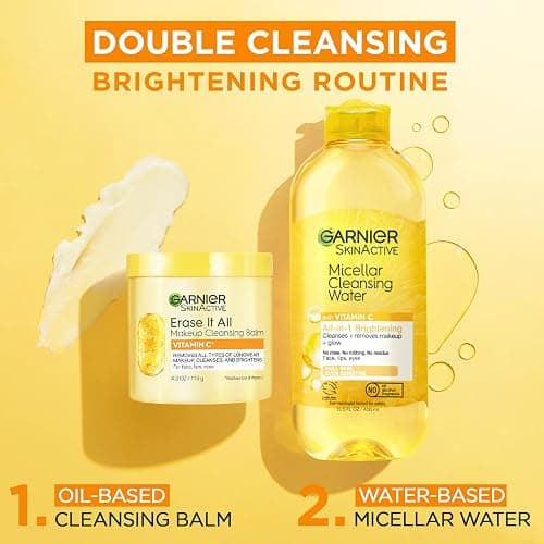 Garnier Erase It All Makeup Cleansing Balm with Vitamin C, Brightening Facial Cleanser and Makeup Remover, 4.2 Oz thumbnail 4