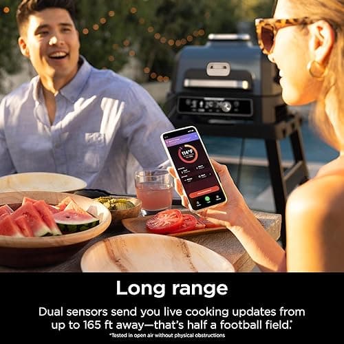 Ninja Meat Thermometer ProChef Wireless Probe for Indoor & Outdoor Air Fryer, Grill, Cooking, Smoker, Oven, Roaster, Long Range Bluetooth App Connection, Flareup Resistant, Waterproof, US Only, WP100 thumbnail 7