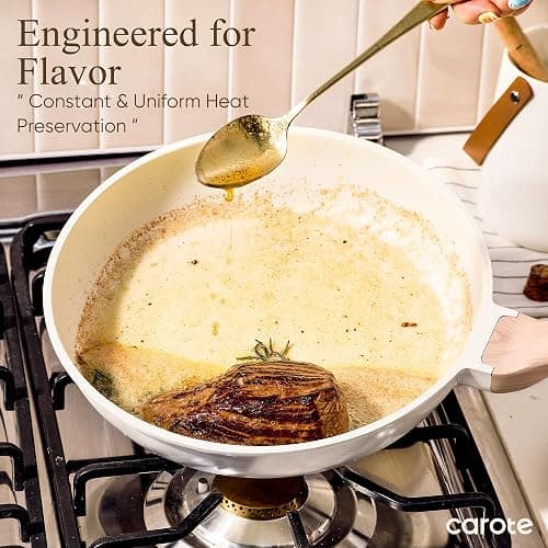 CAROTE Pots and Pans Set, Nonstick Cookware Sets, 14pcs | Induction Cooking, Ultra Durable, Easy to Clean, Even Heating, All-Stovetop Compatible, PFOA-Free Kitchen Set thumbnail 7