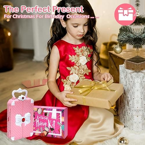 Kids Makeup Sets for Girls Toys - 74PCS Washable Makeup for Kids with Mirror, Real Dressing Table with Stand, Princess Play Makeup Kit Perfect for 3 4 5 6 7 8-12 Year Old Girls Birthday & Christmas thumbnail 2