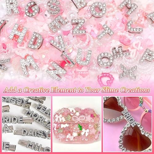 Anower 330 Pcs Junk Phone Case Charms, 26 Pcs A-Z Alphabet Letter Charms thumbnail 4
