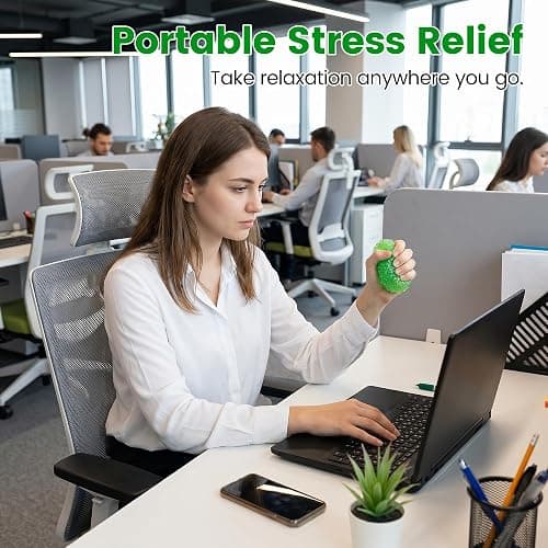 Crunchy Squishy Stress Ball, Ice Fidget Sensory Squeeze Squishies, Red | Ice Skin, Non-Sticky, Slow Rising for Stress Relief thumbnail 7