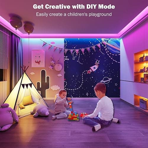 32.8ft Led Strip Lights Smart App Music Sync Color Changing RGB Led Light Strips Bluetooth LED Strips with Remote Led Lights for Bedroom Home Decoration thumbnail 5