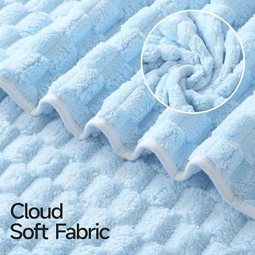 REDKISS Blue Microfiber Hair Towels - Extra Large Hair Towel Wrap for Women, 24x42 inch Hair Towels with Elastic Strap, Super Soft Hair Drying Towels for Long, Thick, Curly Anti Frizz Turbans thumbnail 8
